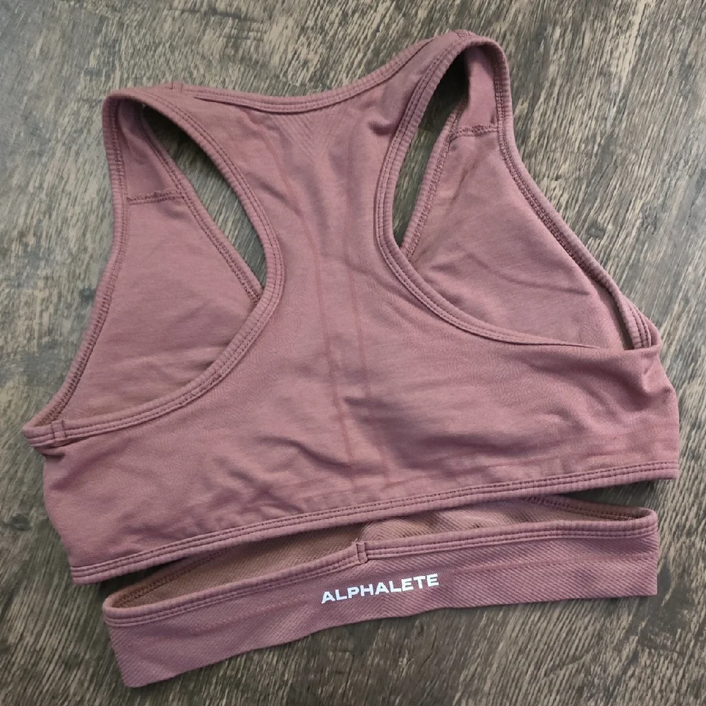ALPHALETE‎ Women's Dusty Rose Sports Bra sz S/M
